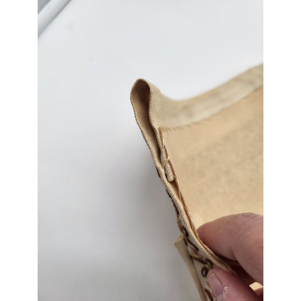 VTG Embroidered Needlecraft Cloth Recipe Card Holder Bucilla Cottage Country 70s - Picture 11 of 11